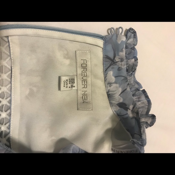 Blue Floral Maxi Dress - Picture 5 of 6